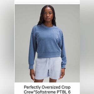 lululemon athletica softstreme crew pitch blue